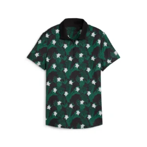 W MATTR Tropic SS Polo - Puma Black - Vine