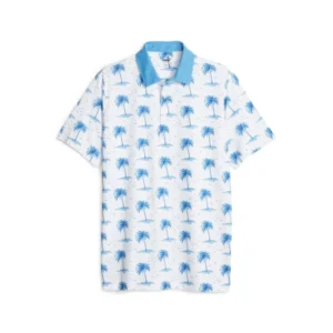 MATTR Mirage Polo - White Glow - Regal Blue