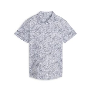 W CLOUDSPUN Microdot SS Polo - White Glow - Deep Navy