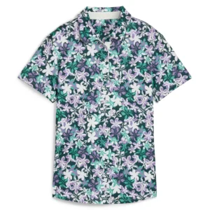 W MATTR Lillie SS Polo - Dark Myrtle-Lavender Alert