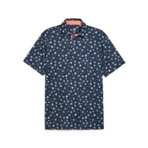 Cloudspun Floral Polo - Deep Navy / Vine