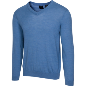 GENERATION V-NECK SWEATER - SLATE BLUE HEATHER