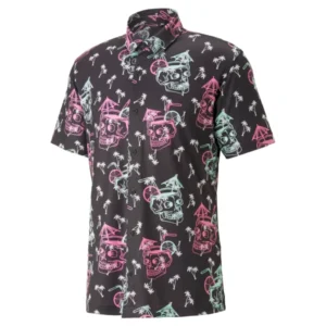 Mattr Tropi-Cool Shirt - Puma Black - Pink Mist