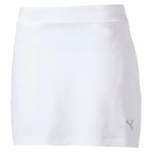 Girls Solid Knit Skirt - Bright White