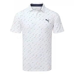 Keys Polo - White Glow-Deep Navy