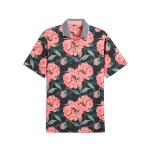 MATTR Beautiful Game Polo - Deep Navy - Red Fire