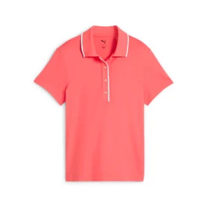 W Cloudspun Bridges SS Polo - Peach Frost