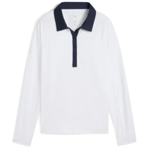 W YOU-V LS Polo - White Glow