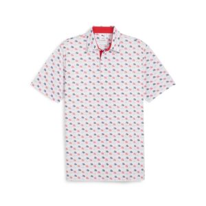 Puma x Volition 4x4 Drive Polo - White Glow - Strong Red