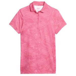 W Mattr Fern SS Polo - Strawberry Burst