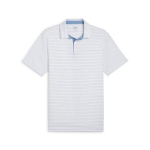 Mattr Tucker Polo - White Glow - Zen Blue