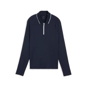 W YouV Long Sleeve Golf Polo - Deep Navy