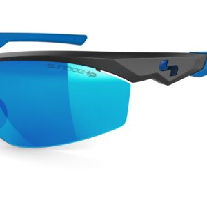 Alpha Polarized - Color Matte Black/Brown Icy Blue Mirror Polarized Lens