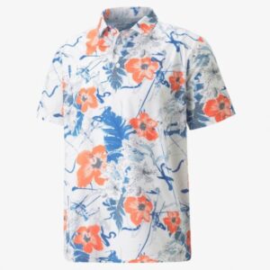 Nassau Polo - Bright White-Hot Coral