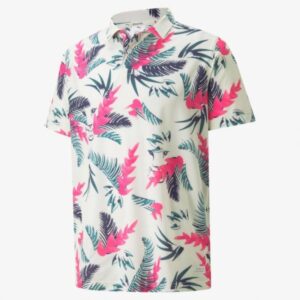 Duvin Woven Polo - Transparent Yellow-Fuchsia Purple