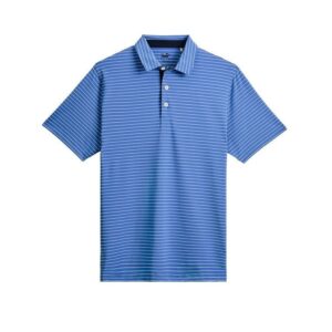 Mattr Tucker Polo - Festive Blue - White Glow