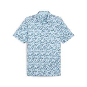 MATTR Pines Golf Polo - Ocean Tropic - Zen Blue